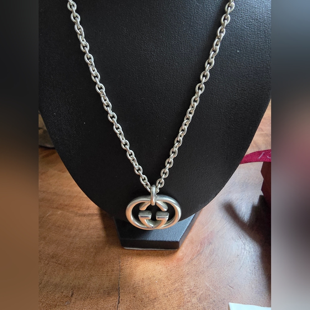 Authentic Gucci Interlocking Double Face Gg Sterl… - image 2